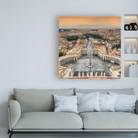 Védjegy Szépművészeti 'Dolce Vita Róma Róma nézete a St. Peters Dome -ból, Bas