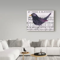 Védjegy Képzőművészet 'Ha Blackbird' vászon voltam, Jane Wilson készítette