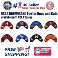 Háziállatok Első NCAA Ohio State Buckeyes Engedélyezett kutya Boomerang játék - nehéz, kemény és nyikorgó játék