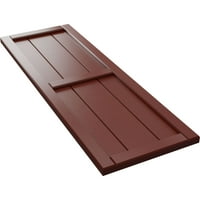 Ekena Millwork 3 4 W 35 H True Fit PVC, két tábla keretes tábla-N-Batten redőnyök, bors piros