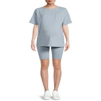 Idén a nők szülési póló és motoros rövidnadrág, 2 darabos készlet