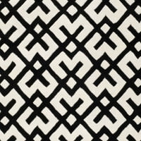 Chatham Jackson Geometriai Gyapjú Terület Szőnyeg, Elefántcsont Fekete, 7' 7 ' Négyzet