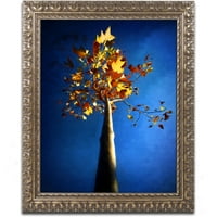 Védjegy Szépművészet Blue ősz vászon művészet, Philippe Sainte-Laudy arany díszes keret