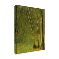A Georges Pierre Seurat vászon művészetének „The Forest ARDAR” Képzőművészete.