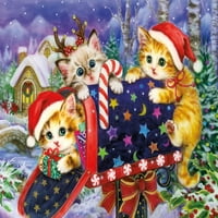 Ceaco 300 darabos ünnepi cica karácsonyi levél reteszelő kirakós puzzle