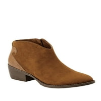 Melrose Ave Női Vegán Suede Western Side Zip alacsony blokk sarokcsomag