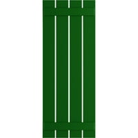Ekena Millwork 23 W 65 H True Fit PVC Négy tábla távolságra helyezett tábla-N-Batten redőnyök, Viridian Green