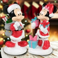 Disney, Minnie Mouse Mrs. Claus figure, magas, gyanta asztali dekoráció, többszínű