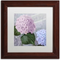 Védjegy Képzőművészet Hortensia 2 Canvas Art by Color Bakery White Matte, Wood Frame