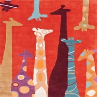 nuLOOM színes zsiráfok Óvoda gyerekek terület szőnyeg, 7 '6 9 ' 6