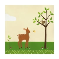 Védjegy Szépművészet 'Woodland Friends Deer I' Canvas Art június erica vess