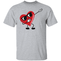 Graphic America Valentin napi ünnepi dabbing szív férfi grafikus póló