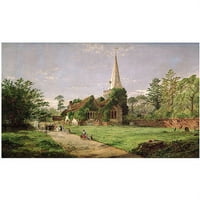 Védjegy Art Stoke Poges Church vászon művészet Jasper Cropsey