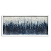 Stupell Industries Rusztikus Kék Forest Tree Fir Woodland, 13, Design, Carol Robinson