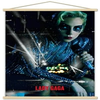 Lady Gaga-élő fali poszter fa mágneses kerettel, 22.375 34