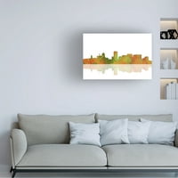 Marlene Watson 'Portland Oregan Skyline 1' Canvas Art