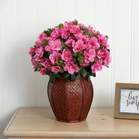 Szinte természetes rózsaszín azálea váza művirággal