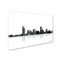 Védjegy Szépművészet Milwaukee Wisconsin Skyline Bg-1 vászon művészet, Marlene Watson