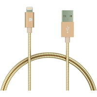 Nyomja meg a PP1MZALC YGLD PARRALLINE Metal Jacket Charge és az USB -kábel szinkronizálását villámcsatlakozóval, 3,3 láb