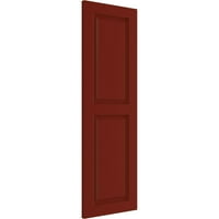 Ekena Millwork 18 W 49 H True Fit PVC Két egyenlő emelt panel redőny, borsvörös