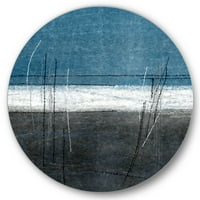 Designart 'Grey Meet Teal Absztrakt Art' Modern Circle Metal Wall Art - 29 lemez