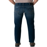 Silver Jeans Co. férfiak Eddie Riensed Fit kúpos láb farmer, derékméret 28-42