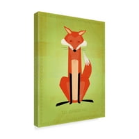 Védjegy Képzőművészet „A Crooked Fox” vászon művészete, John W. Golden