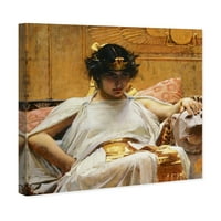 Wynwood Studio Classic és Figurative Wall Art Canvas nyomatok 'Waterhouse - Cleopatra 1888' Klasszikus figurák - arany, fehér