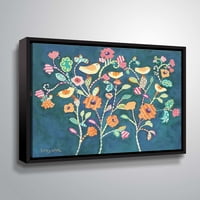 Artwall csiripel egy virágágyban, galéria csomagolt úszó keretes vászon, Holly Wojahn