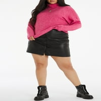 Egyszerűen légy női plusz méretű finom guage turtleneck pulóver
