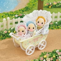 Calico Critters Darling Dicklings Baby Carriage, Korlátozott kiadású készlet gyűjthető figurákkal és kocsival