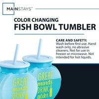 Mainstays Fishbowl Tumbler fl oz, kék