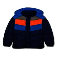 ixtreme fiúk texturált színes blokkolt puffer kabát, méret 4-18