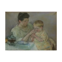 Védjegy Képzőművészet „Anya tápláló gyermek” vászonművészet, Mary Stevenson Cassatt