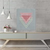 Rózsa háromszög úszó keretes festmény nyomtatás vászonra
