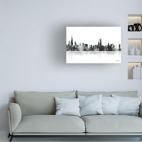 Marlene Watson 'Chicago Illinois Skyline BG 1' vászon művészet