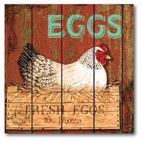 Friss 'Eggs' Galéria-csomagolt vászon fali művészet, 16x16