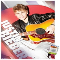 Justin Bieber-pihentető fali poszter Push csapokkal, 22.375 34