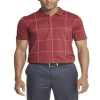 Van Heusen Men's Fle Windowpane rövid ujjú póló