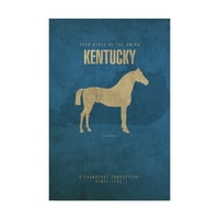 Védjegy Szépművészet 'Állami Animal Kentucky' vászon művészet, a Red Atlas Designs