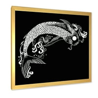 Designart 'chinoiserie koi halakkal i' hagyományos keretes művészeti nyomtatás