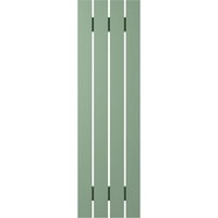Ekena Millwork 1 2 W 53 H Americraft Négy tábla külső, valódi fa távolságra helyezett tábla-N-Batten redőnyök, Zöld pálya