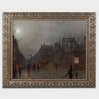 Védjegy Képzőművészet Hazamegy a Dusk 1882 -ben, John Grimshaw, arany díszes keret