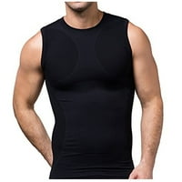 Body Shaper vékony mellény has izomtartály A test shaper karcsúsító alsónadrág férfiak számára -Black XLARGE