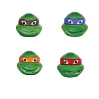 Tizenéves mutáns ninja teknősök üvegvilág miniatűr üvegfigurák, 4-csomag, Donatello Leonardo Michelangelo Raphael