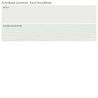 Egyéni reflexiós kollekció, 2 vezeték nélküli fau fa redőnyök, homokfúvott fehér, 24 szélesség 48 hosszúság