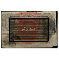 Wynwood Studio Music and Dance Wall Art vászon nyomtatványok 'Marshall Audio' Music hangszerek - Brown, Brown