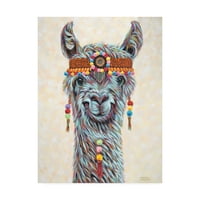 Védjegy Szépművészet 'Hippie Llama I' Canvas Art készítette: Carolee Vitaletti
