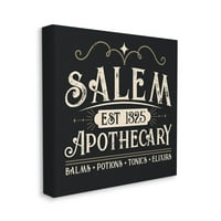 Salem Apothecary Vintage Witch Sign ünnepi grafikus galéria csomagolt vászon nyomtatott fal művészet