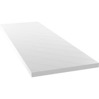 Ekena Millwork 15 W 34 H True Fit PVC átlós slat modern stílusú rögzített redőnyök, fehér